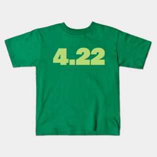 April 22nd Green 4.22 Earth Day Kids T-Shirt